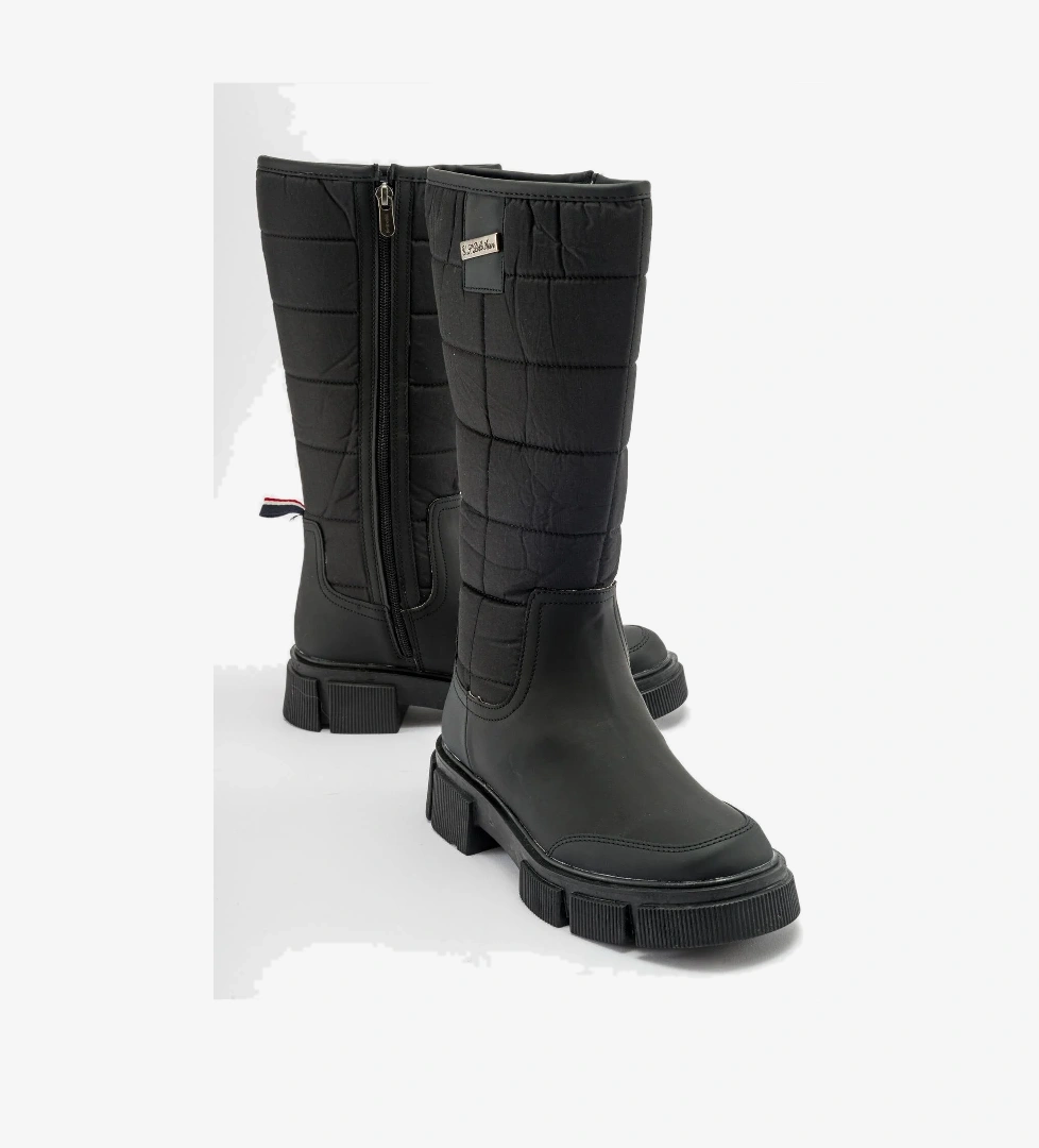 Ccway Kaydırmaz Taban Kadın Çizme Yeşi̇l Si̇yah model görseli