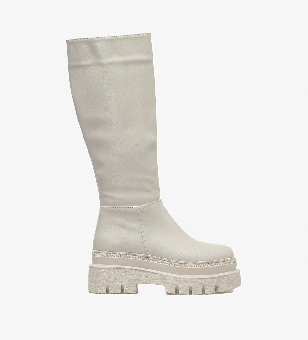 JENDA 3PR Bej Kadın Çizme - Görsel 1