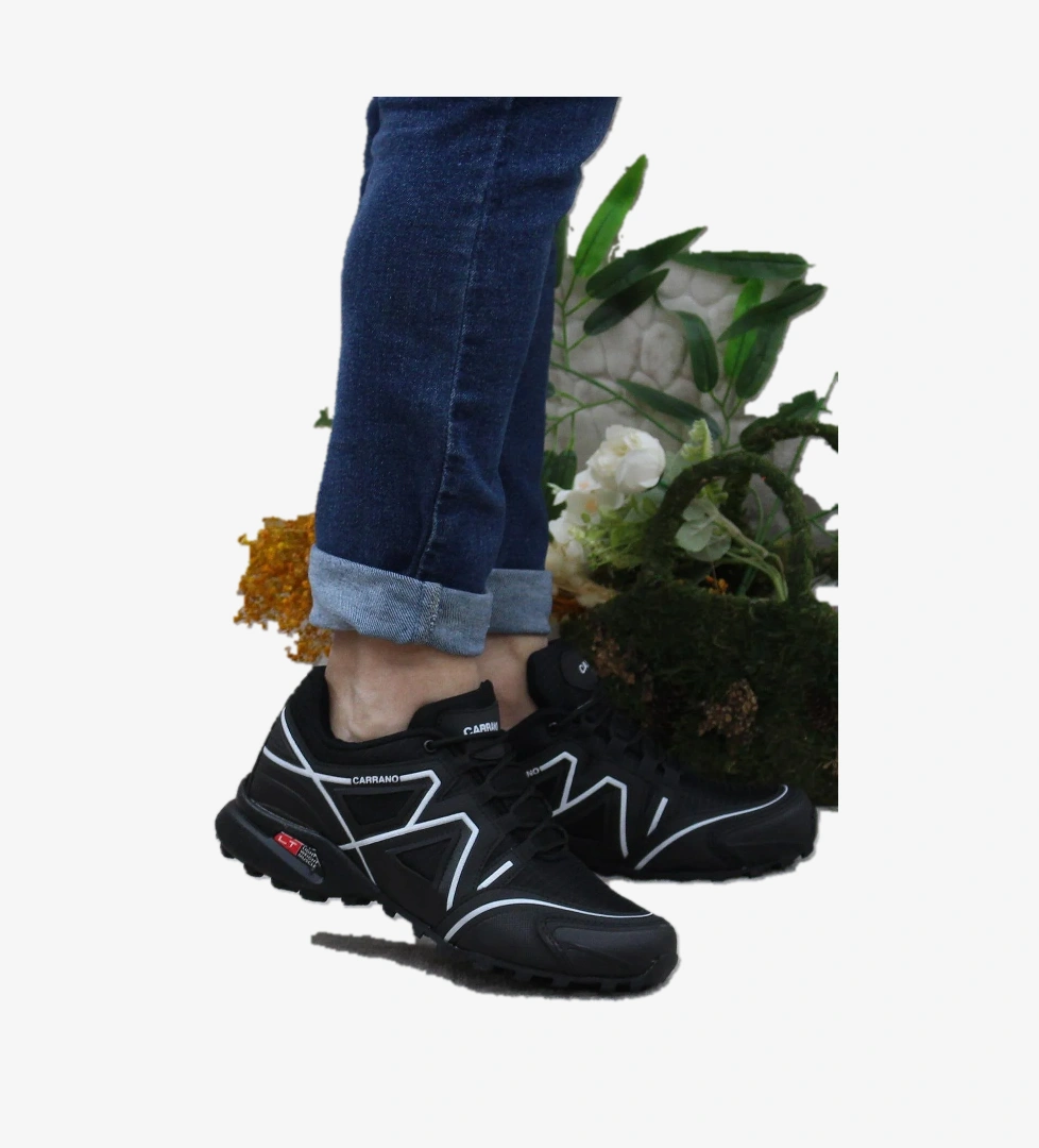 Fort 32811 Siyah Beyaz Rahat Esnek Outdoor Trekking Erkek Ayakkabı model görseli