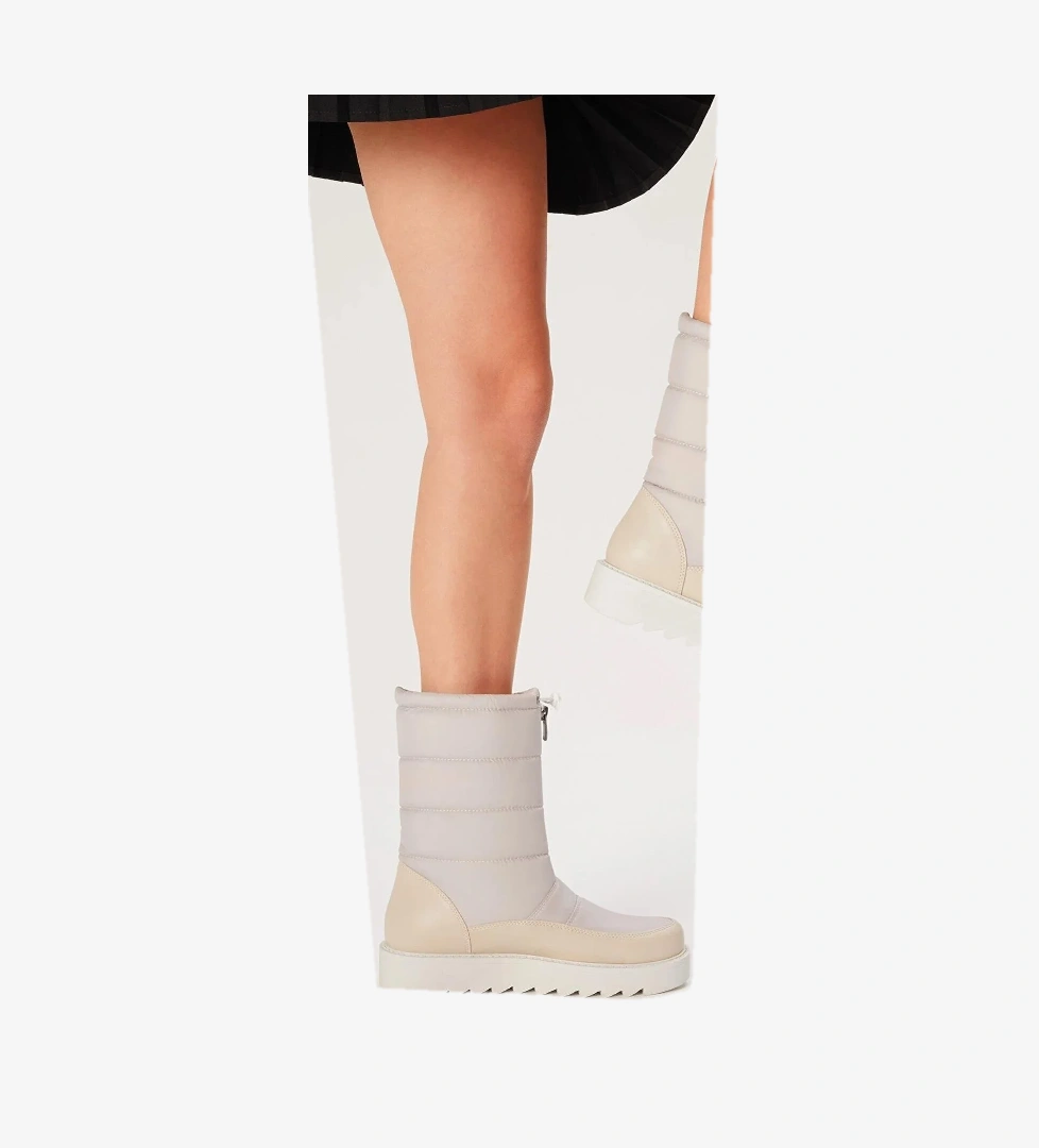 PapuçSepeti 2244 Kadın Kaymaz Taban Kürklü Termal Kar Botu - Görsel 1