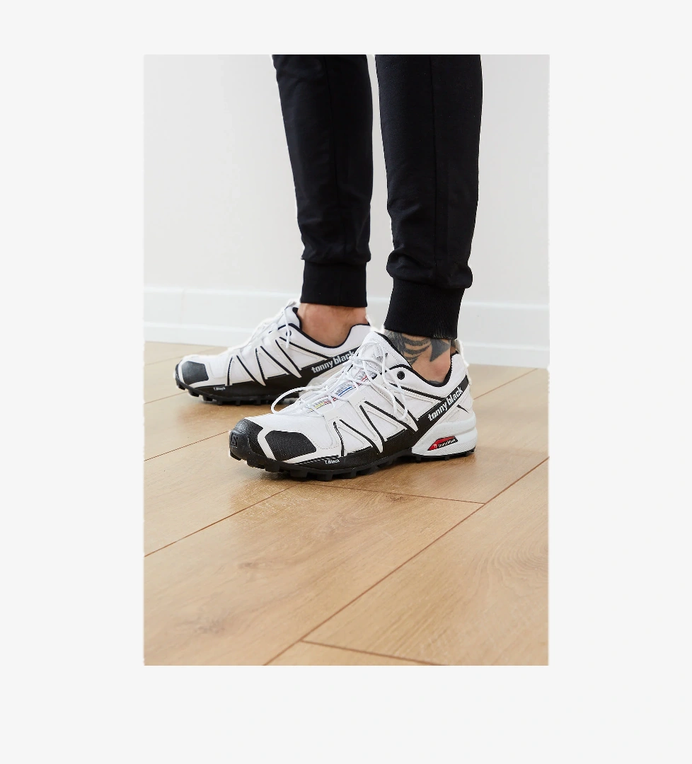 Erkek Beyaz Siyah Trekkıng Ayakkabı Tb160