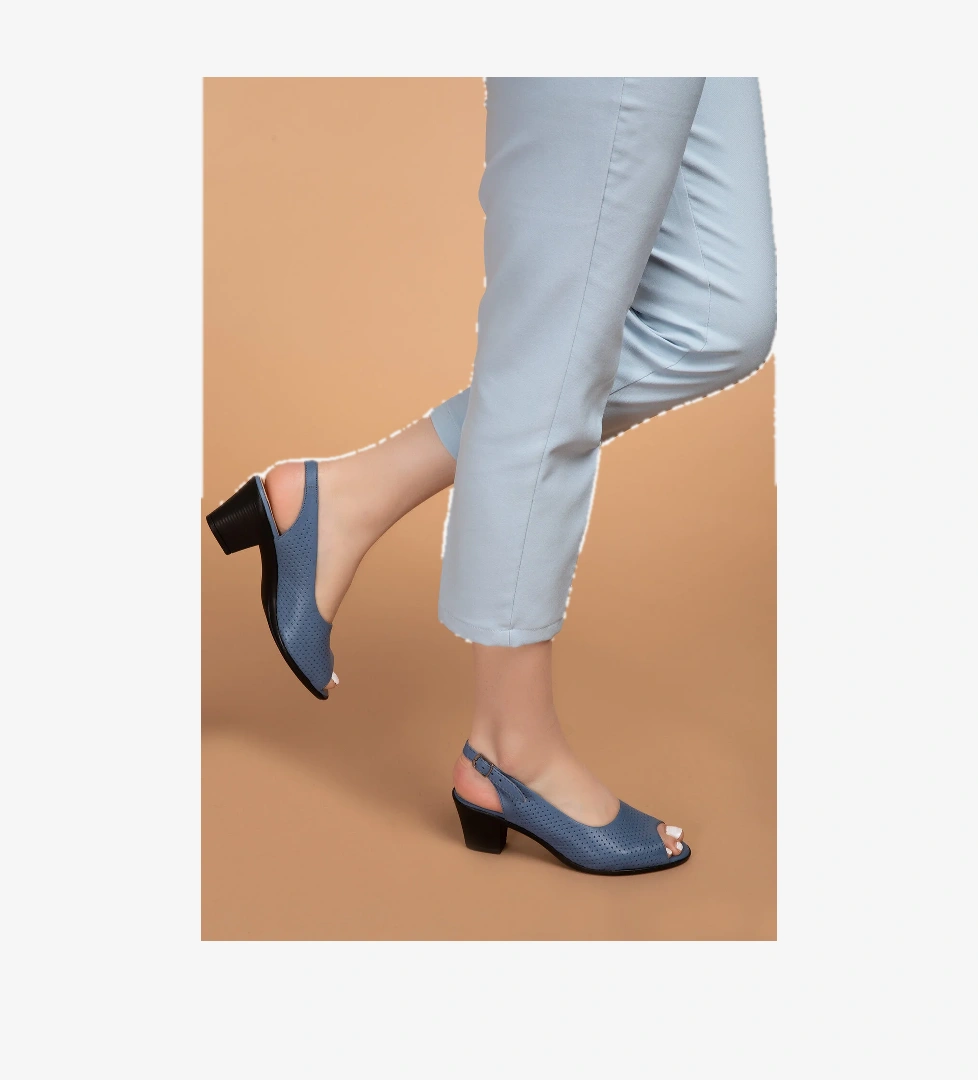 Gondol Hakiki Deri Topuklu Ayakkabı vdt.211 - Görsel 1