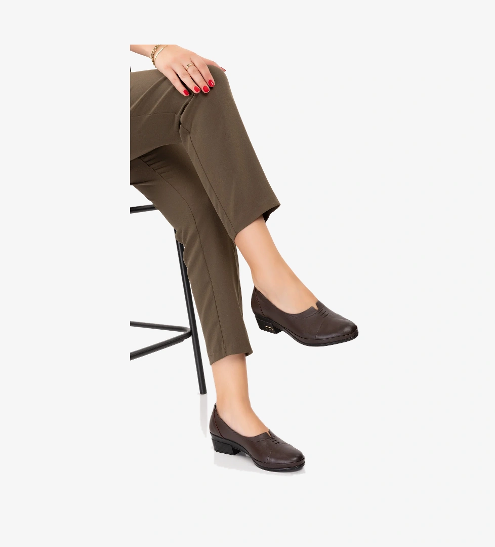 Gondol Kundura Gondol Kadın Hakiki Deri Topuklu Ayakkabı Msa.67 model görseli