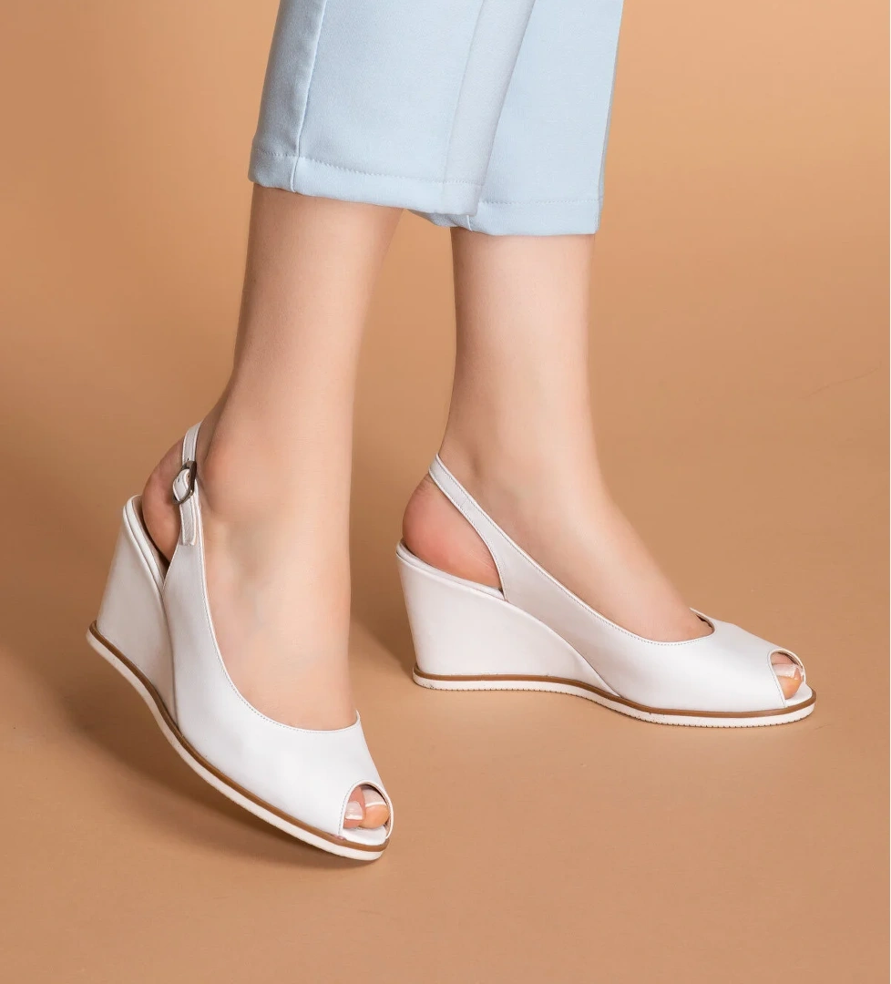 Gondol Kadın Hakiki Deri Dolgu Topuk Ayakkabı şhn.0109 - Görsel 1