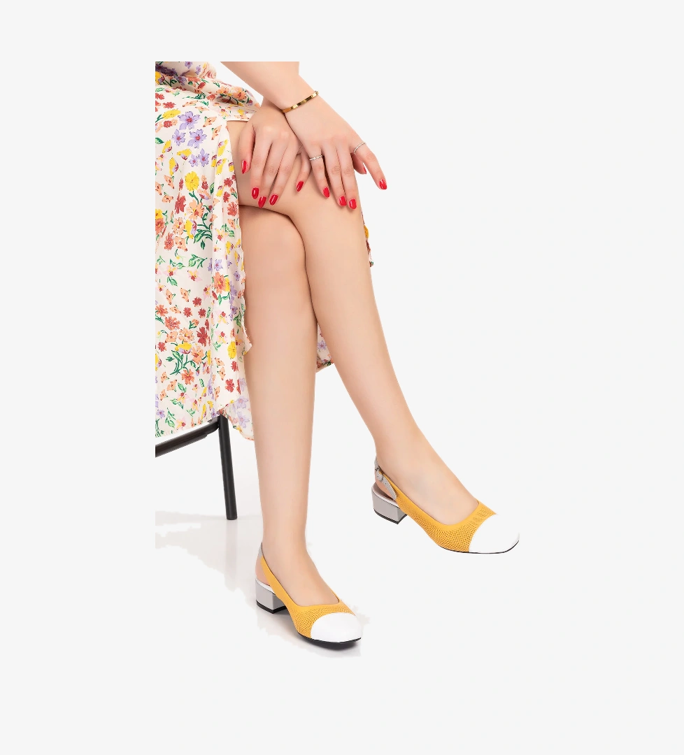 Gondol Kundura Gondol Hakiki Deri Renkli Kombin Klasik Topuklu Ayakkabı Vdt.400 model görseli