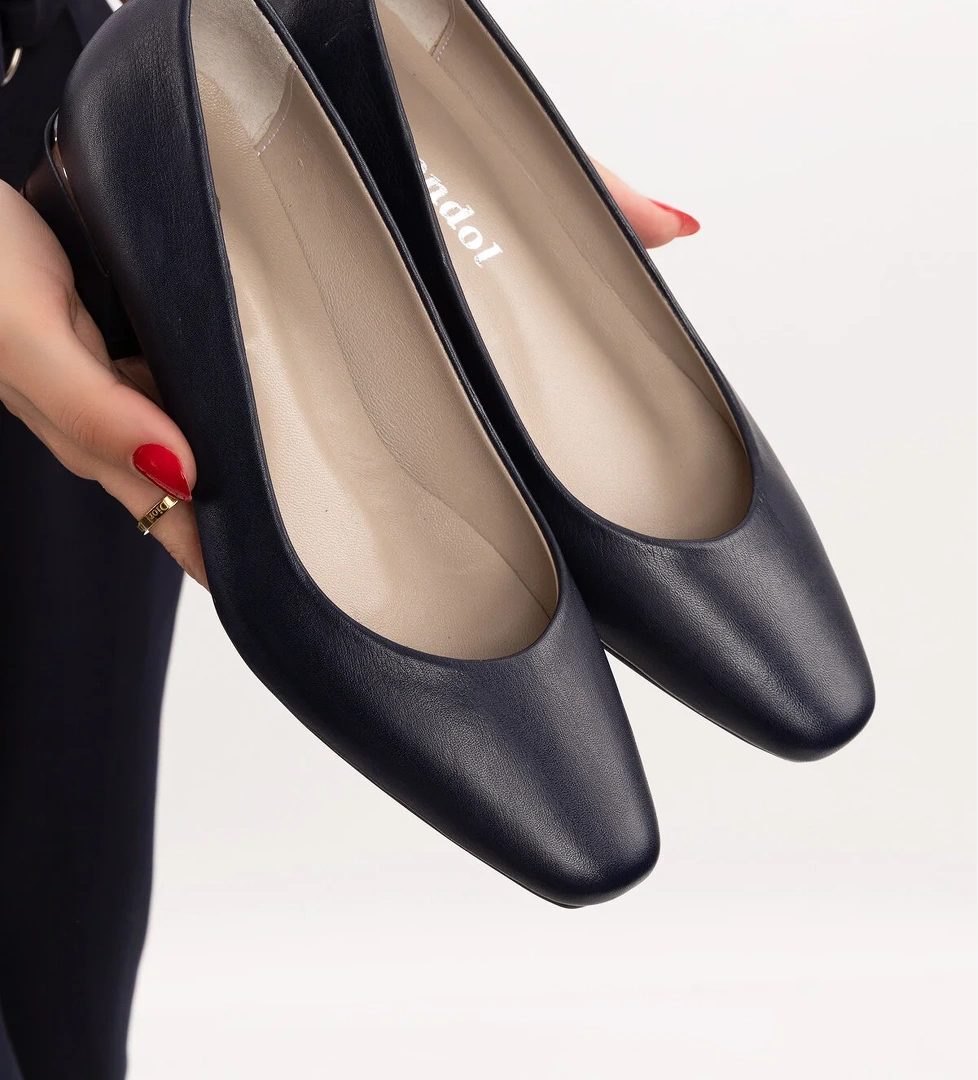 Gondol Hakiki Deri Kısa Topuklu Ayakkabı vdt.07