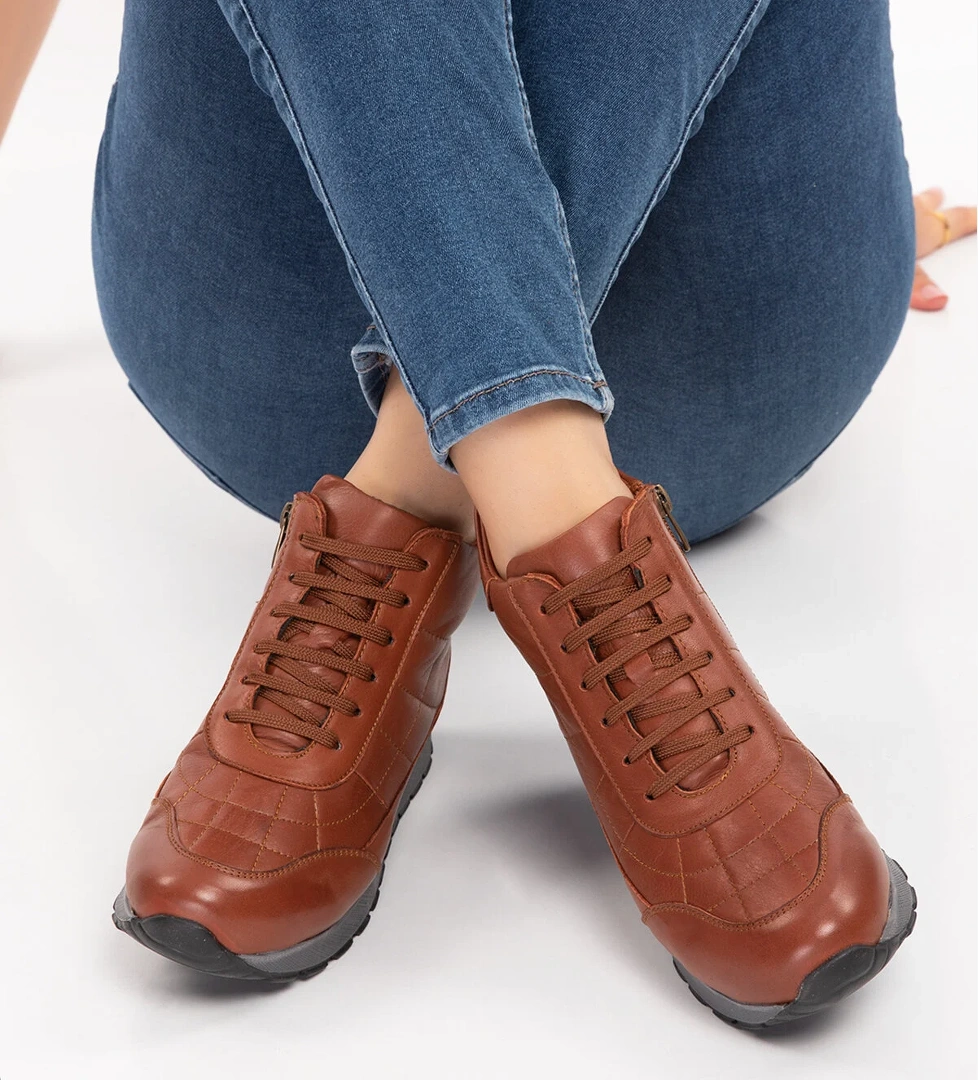 Gondol Içi Dışı Hakiki Deri Anatomik Taban Spor Ayakkabı gndl.616