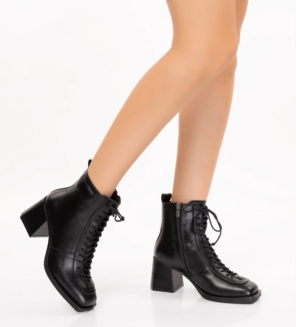 Gondol Kundura Gondol Kadın Hakiki Deri Bağcık Detaylı Fermuarlı Bot Ast.79 model görseli