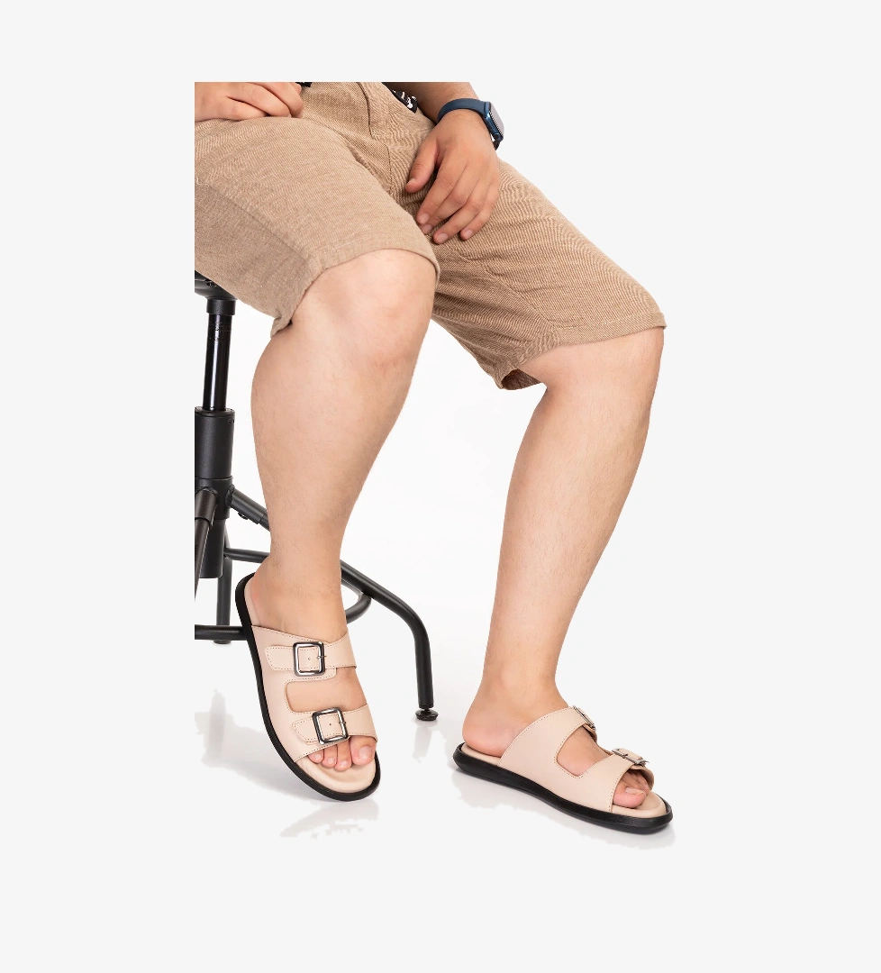 Gondol Erkek Hakiki Deri Günlük Klasik Tokalı Terlik esm.610