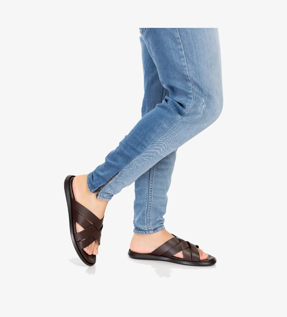 Gondol Kundura Gondol Erkek Hakiki Deri Günlük Klasik Terlik Esm.402 model görseli