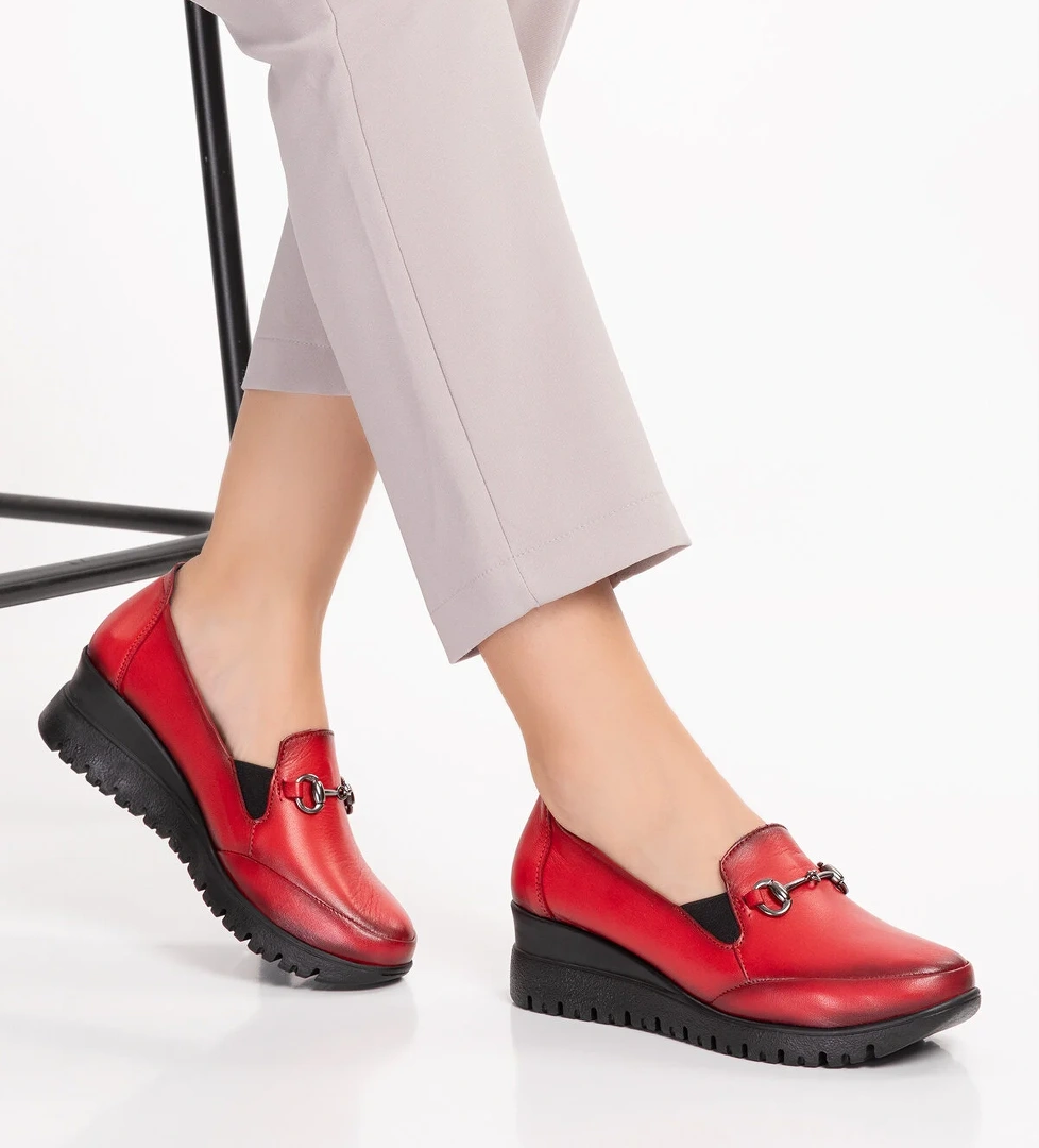 Gondol Kadın Hakiki Deri Anatomik Taban Tokalı Casual Ayakkabı pyt.6210 - Görsel 1