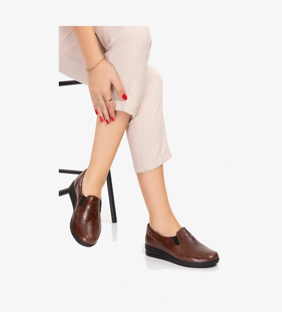 Gondol Kadın Hakiki Deri Anatomik Yumuşak Taban Günlük Ayakkabı pyt.1213 - Görsel 1