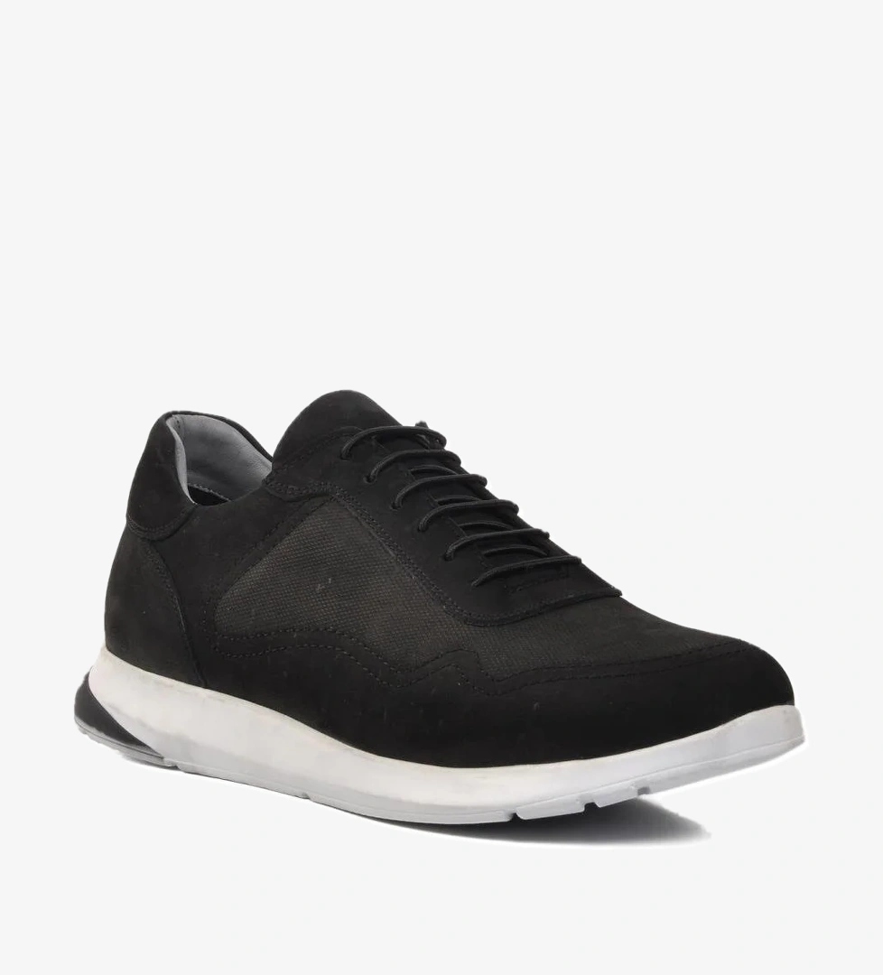 Ayakmod 4384 Siyah Lacivert Nubuk Hakiki Deri Erkek Casual Günlük Ayakkabı model görseli