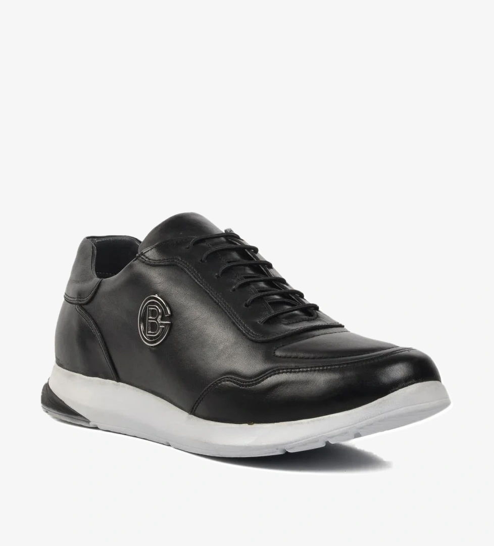 Ayakmod 4378 Siyah-Beyaz Hakiki Deri Erkek Casual Ayakkabı model görseli