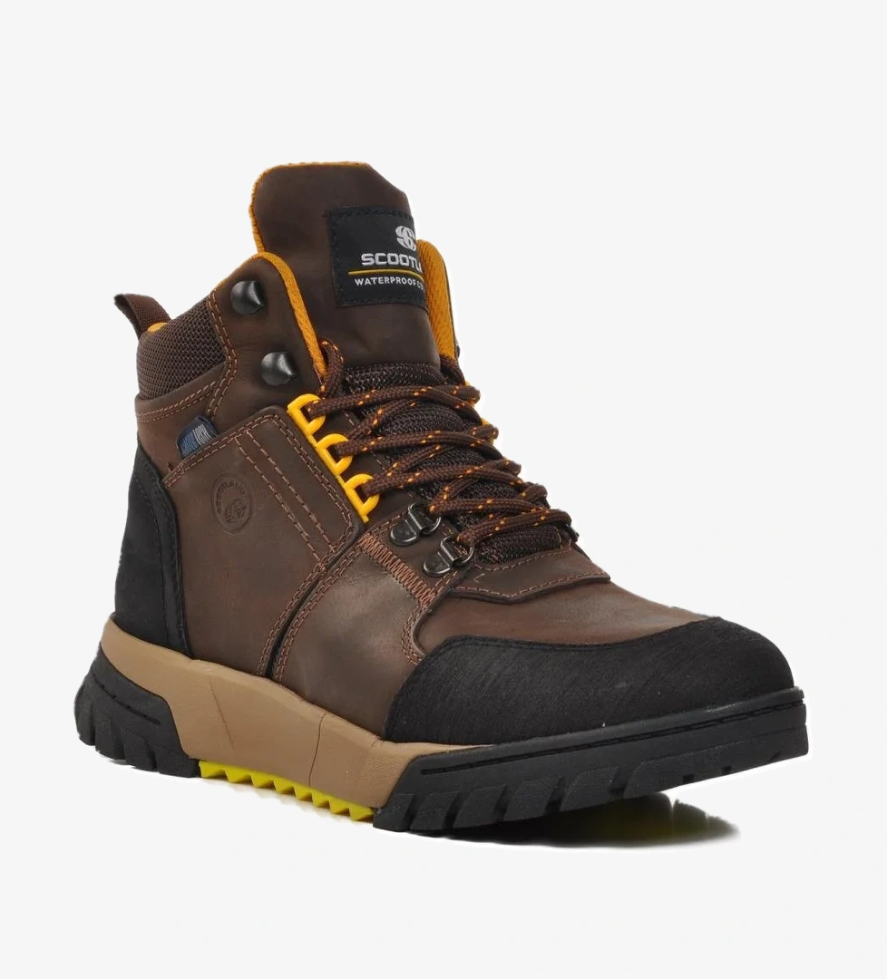 152-18491 Kahve Nubuk Hakiki Deri Suya Dayanıklı Erkek Outdoor Bot