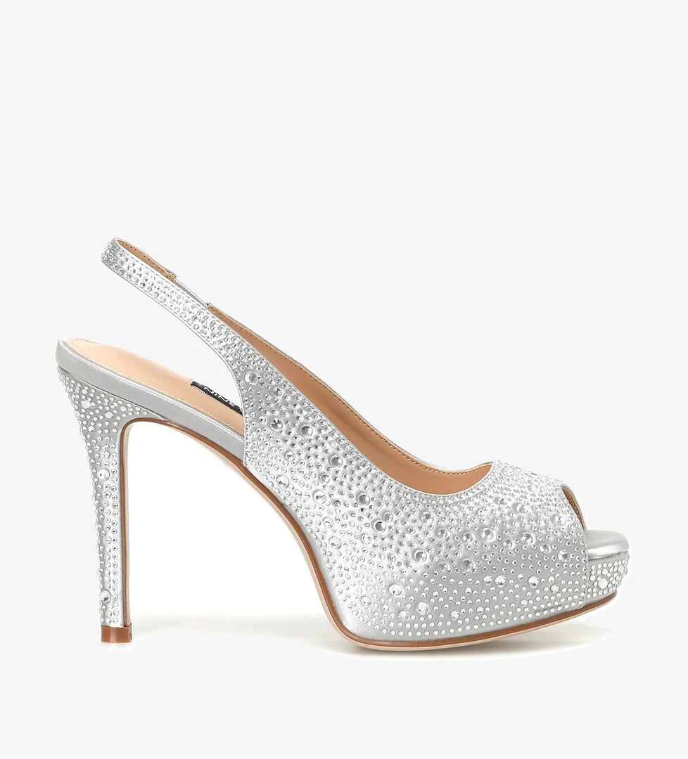 MAVIA2 3PR Gri Kadın Topuklu Sandalet - Görsel 1