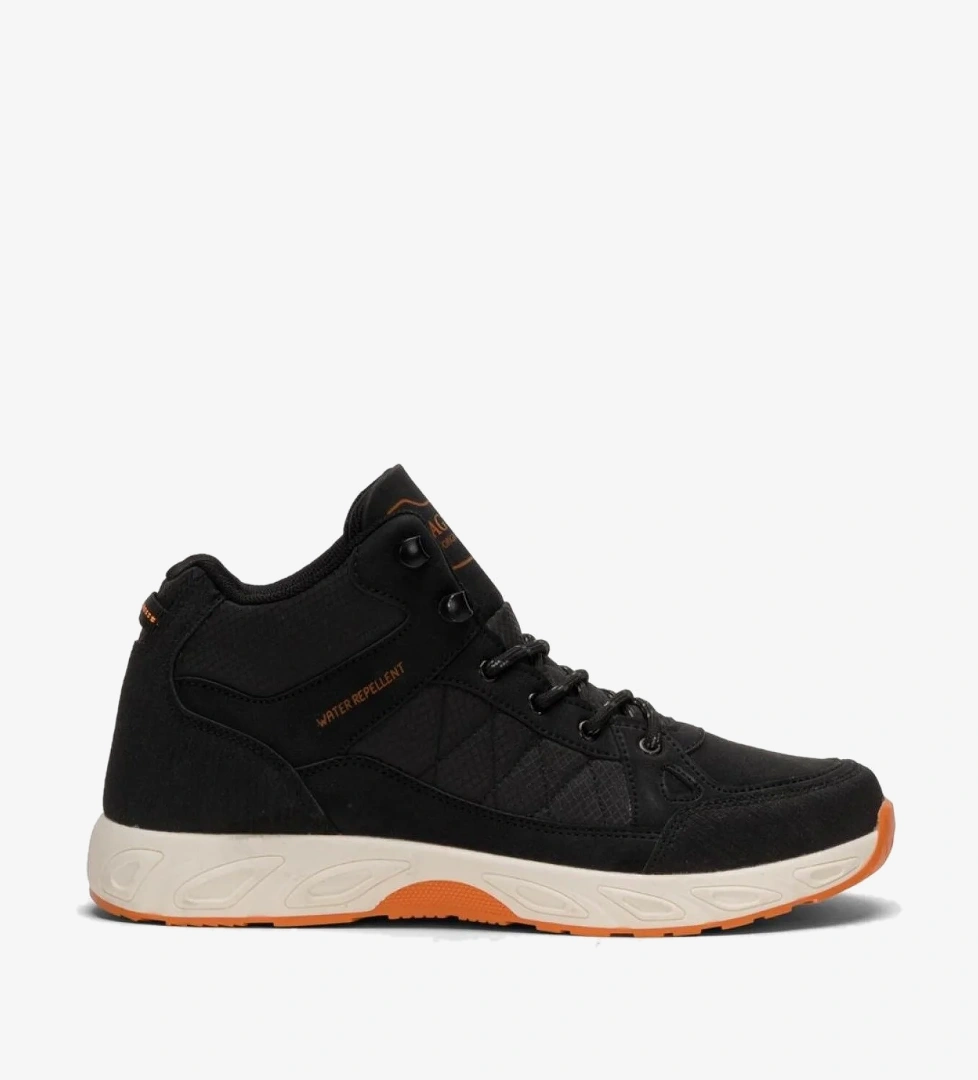 Outdoor Bot Ayakkabı Kışlık Dayanıklı Sağlam Taban Bağcıklı SİYAH - TURUNCU