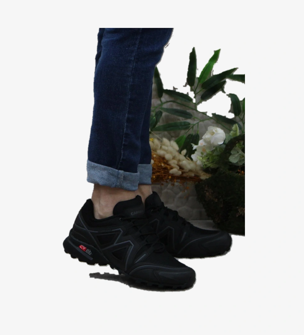 32811 Siyah Rahat Esnek Outdoor Trekking Erkek Ayakkabı - Görsel 1