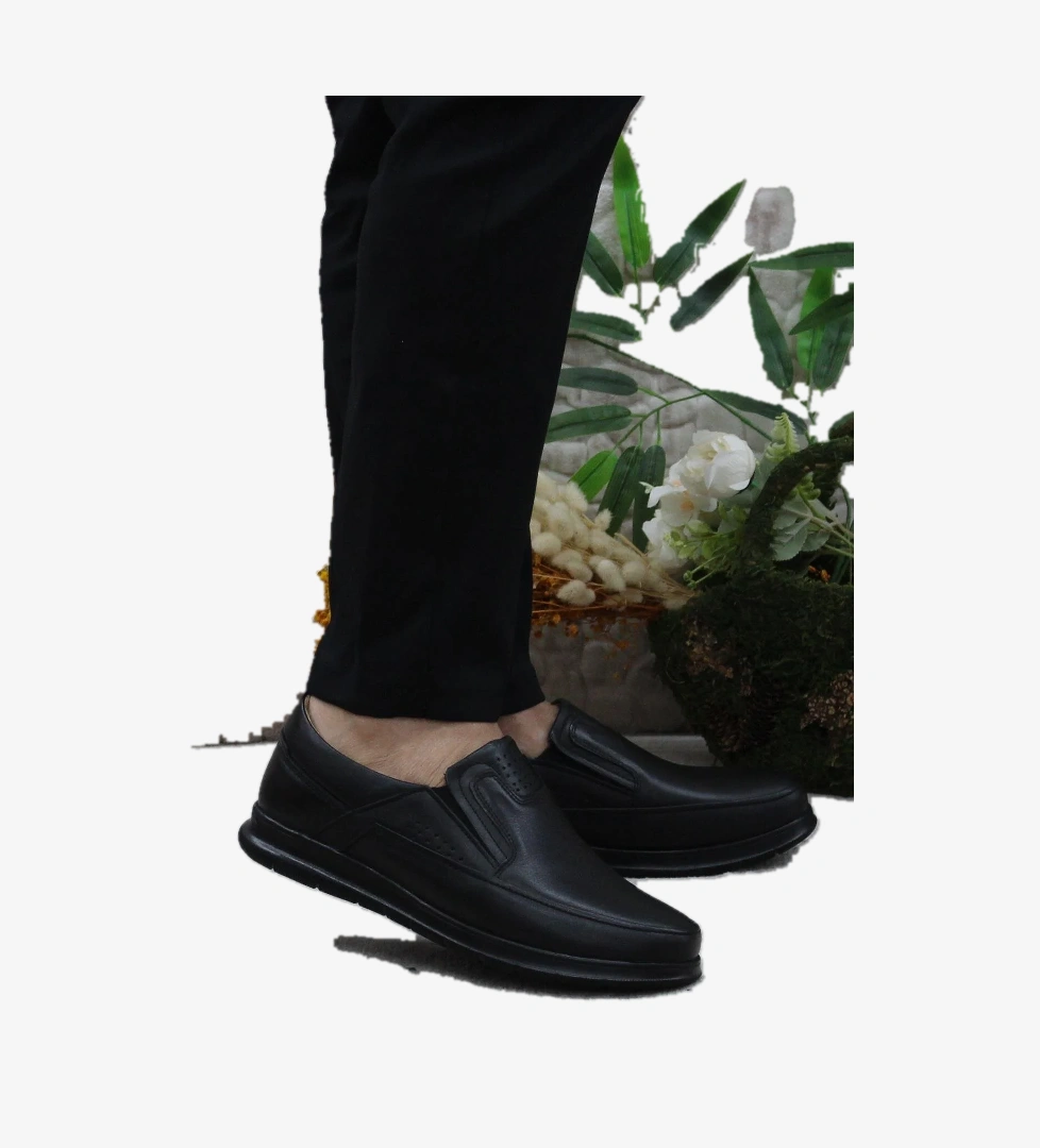 Mehmet Mete 42220 Siyah Yumuşak Esnek Hakiki Deri Erkek Ayakkabı model görseli