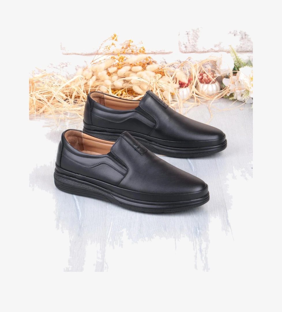 Mehmet Mete 42740 Siyah Yumuşak Esnek Hakiki Deri Erkek Ayakkabı model görseli