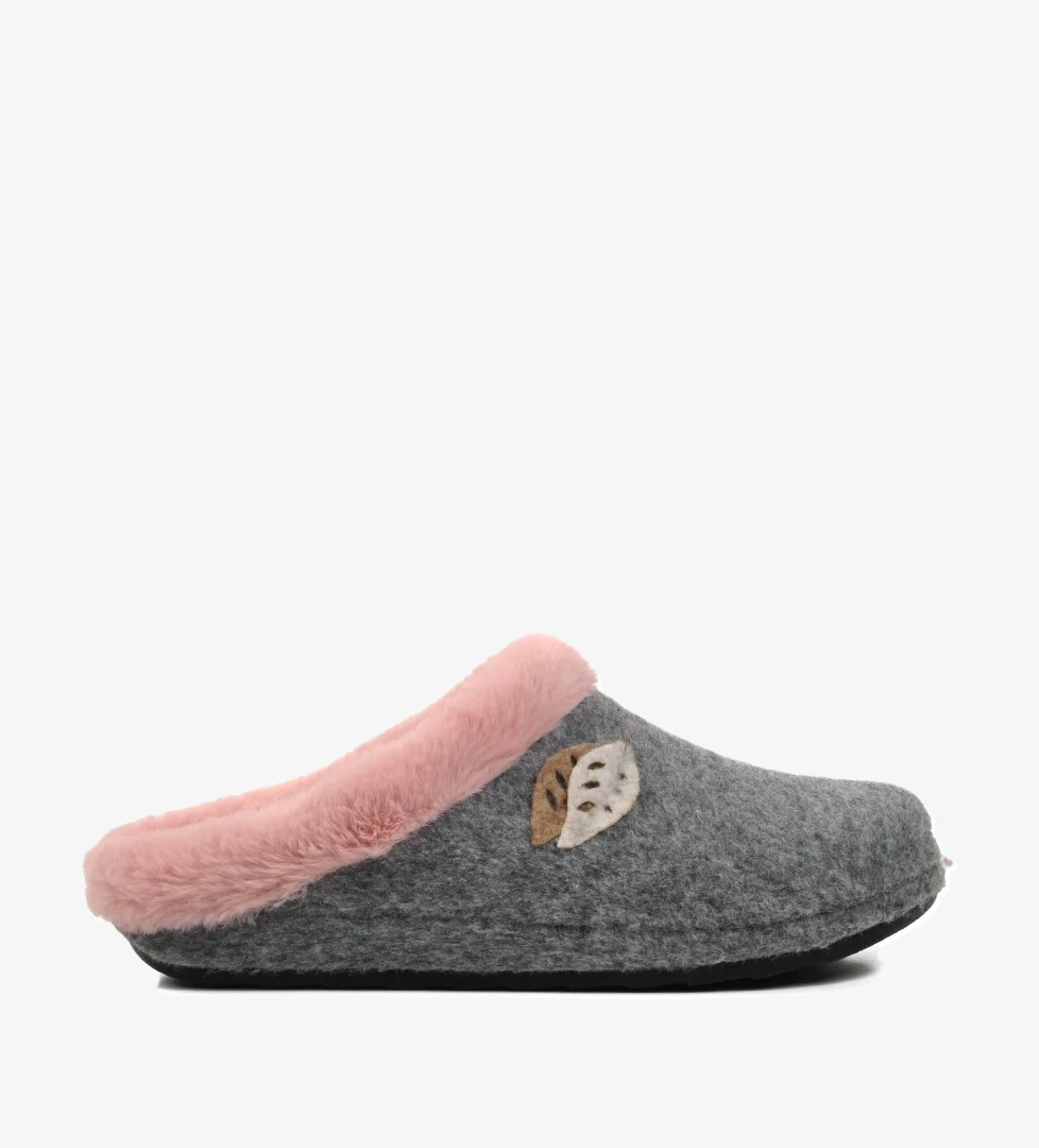 K-9529 Gri Kadın Ev Terliği - Görsel 1