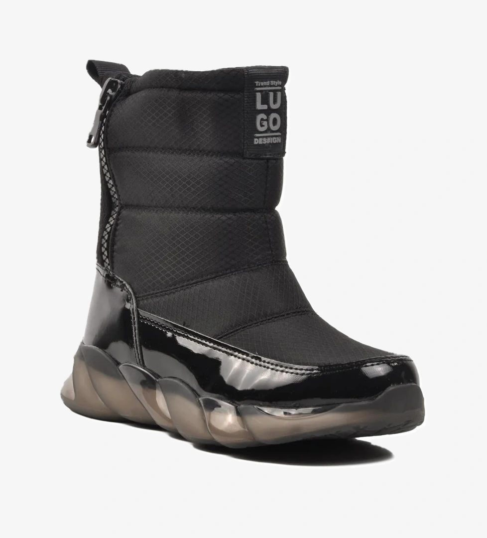 DMK-Z001 Siyah Rugan İçi Kürklü Kadın Kar Botu