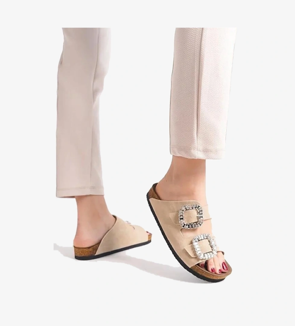 Mcdark Kadın Çift Taşlı Terlik model görseli