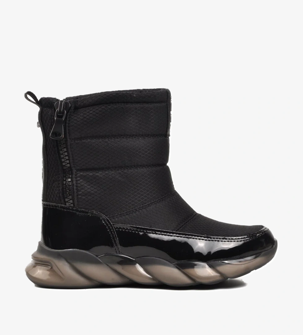 DMK-Z001 Siyah Rugan İçi Kürklü Kadın Kar Botu - Görsel 1