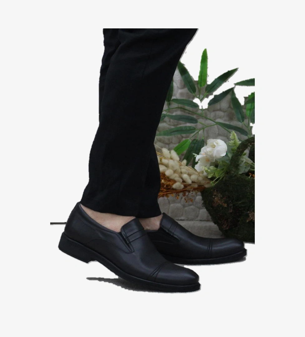 Mehmet Mete 421217 Siyah İç Ve Dış Hakiki Deri Hafif Poli Taban Erkek Ayakkabı model görseli