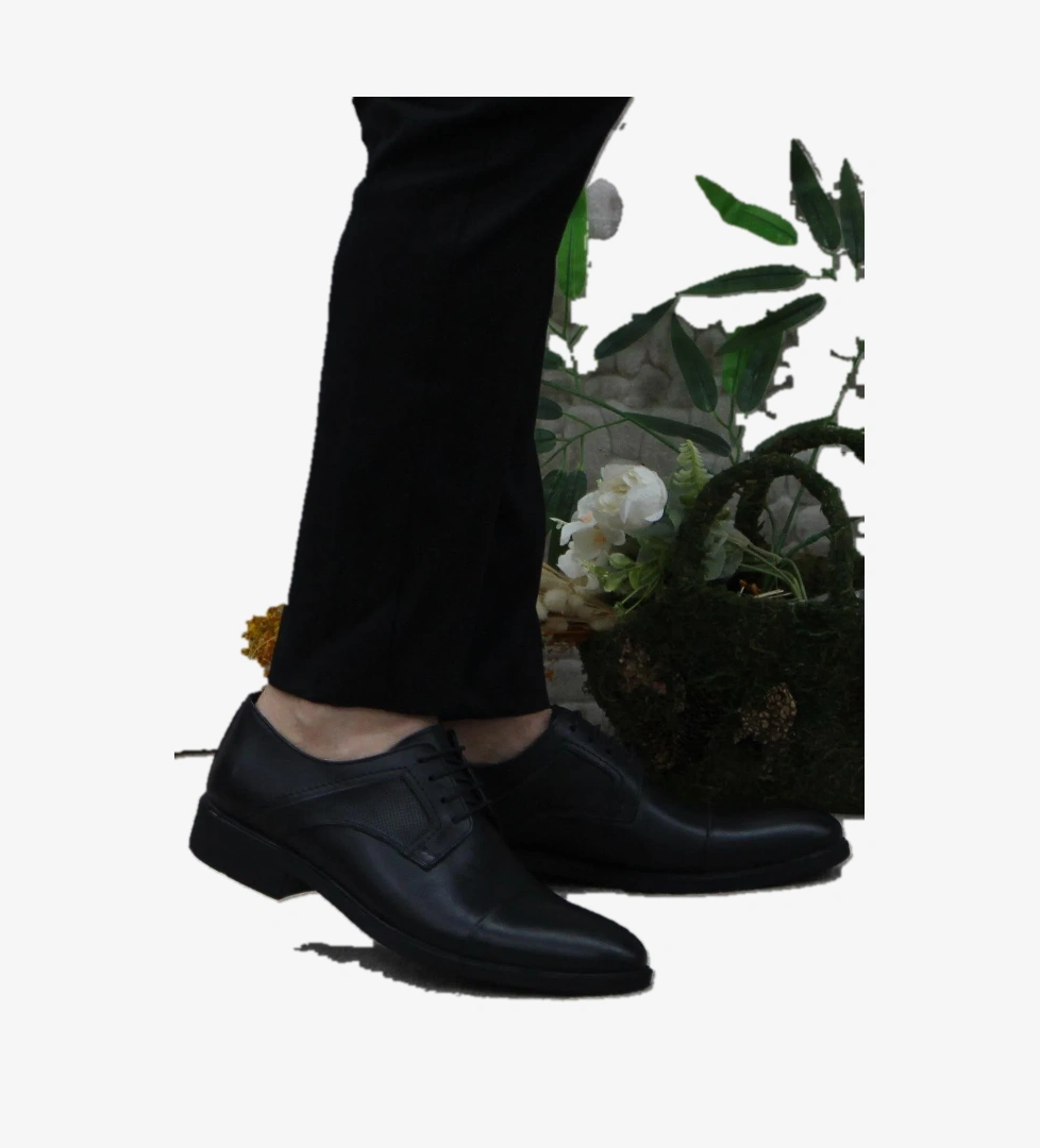 Mehmet Mete 42021 Siyah İç Ve Dış Hakiki Deri Kauçuk Taban Erkek Ayakkabı model görseli