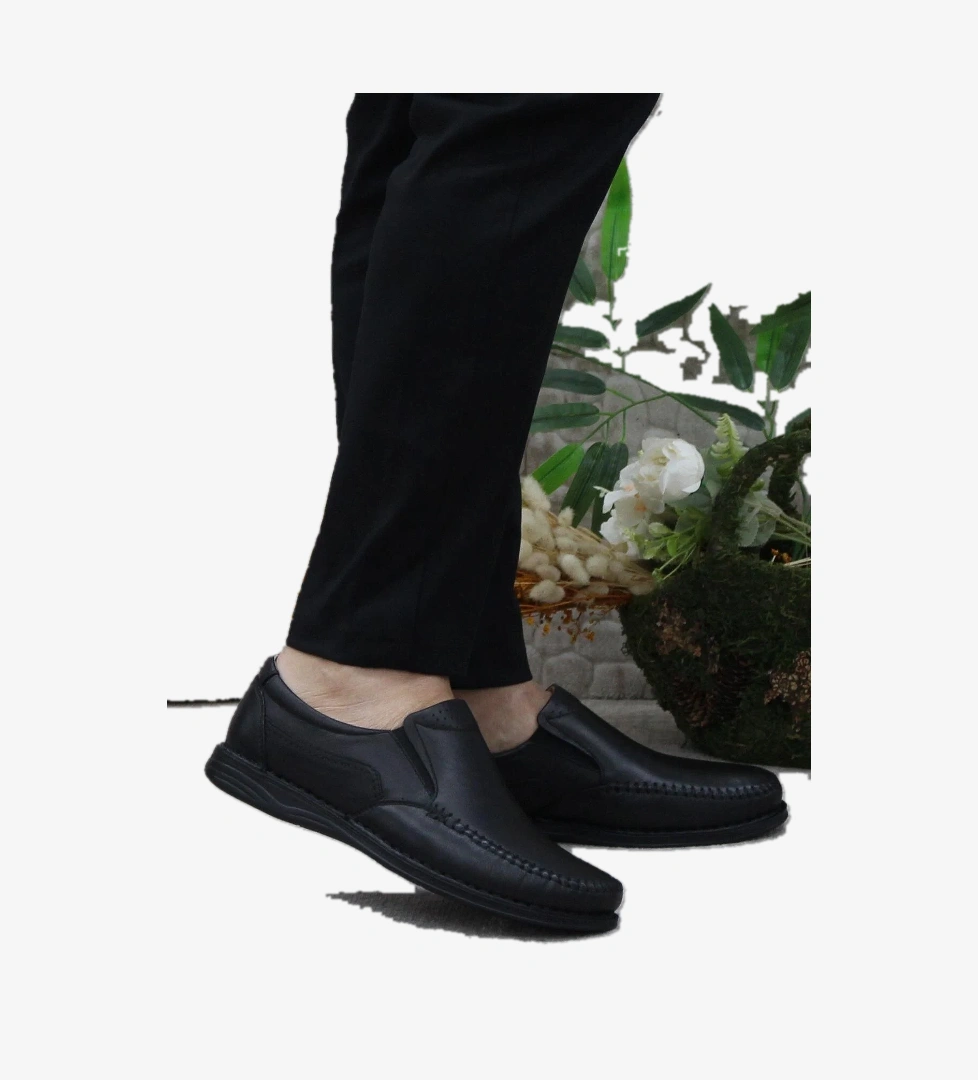 Mehmet Mete 42059 Siyah İç Ve Dış Hakiki Deri Hafif Erkek Ayakkabı model görseli