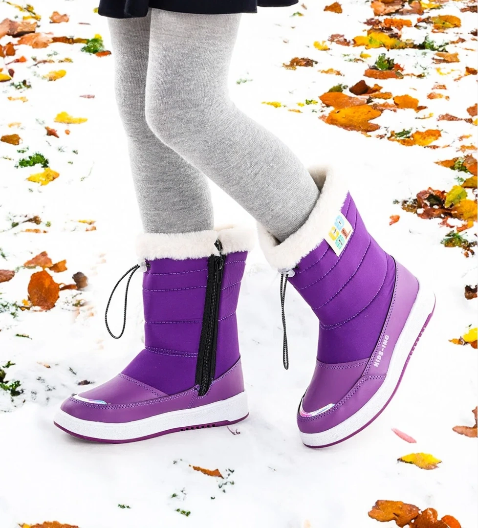 Havana Fermuarlı Günlük Kız Çocuk Kar Botu Mor