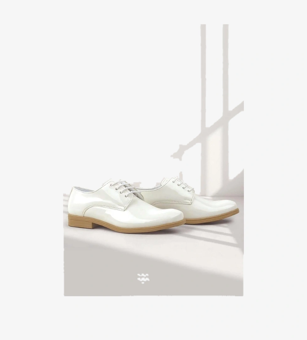 Rakerplus Krem Rugan Bağcıklı Oxford Çocuk Okul Ayakkabısı model görseli