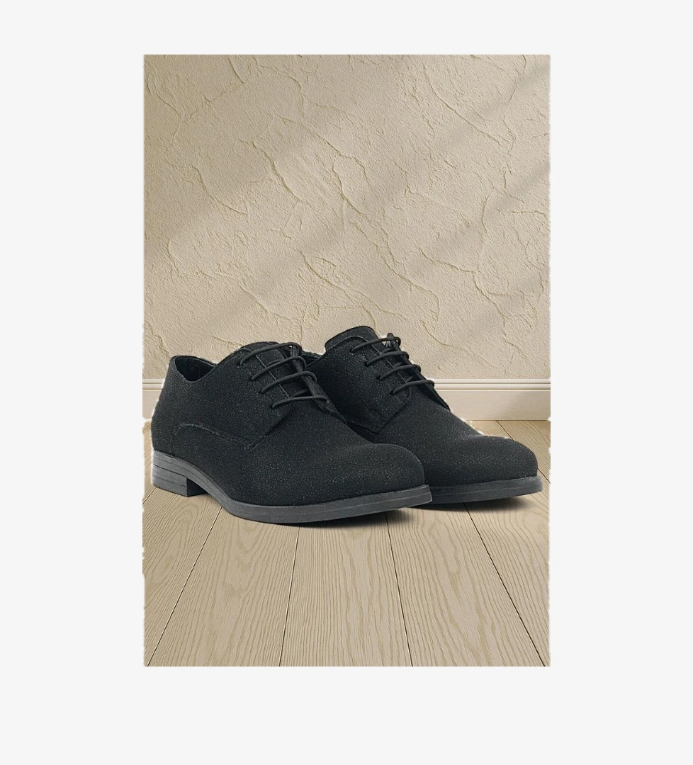 Rakerplus Siyah Simli Bağcıklı Takım Elbise Klasik Çocuk Ayakkabı model görseli