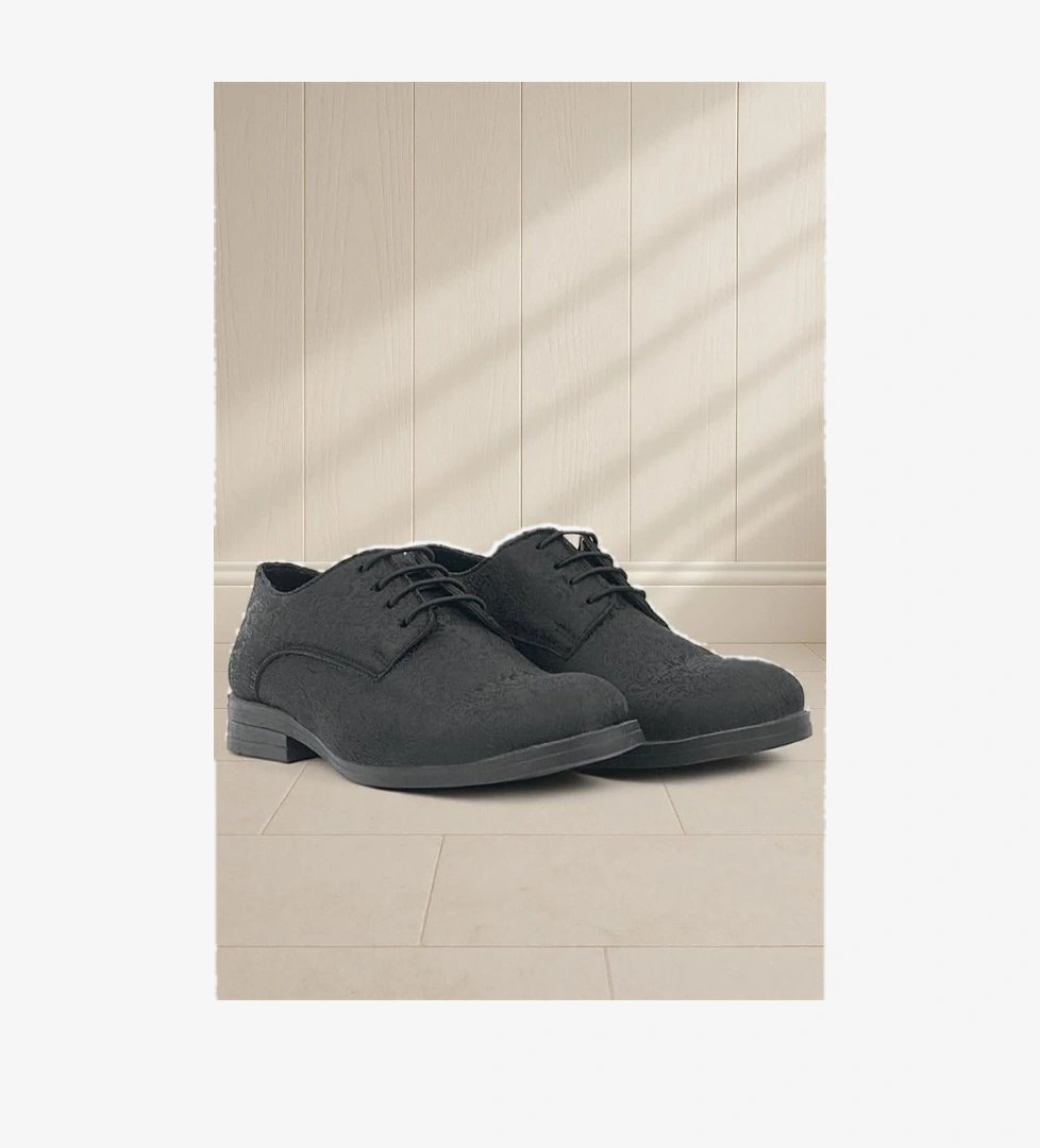 Rakerplus Siyah Bağcıklı Takım Elbise Klasik Çocuk Ayakkabı model görseli