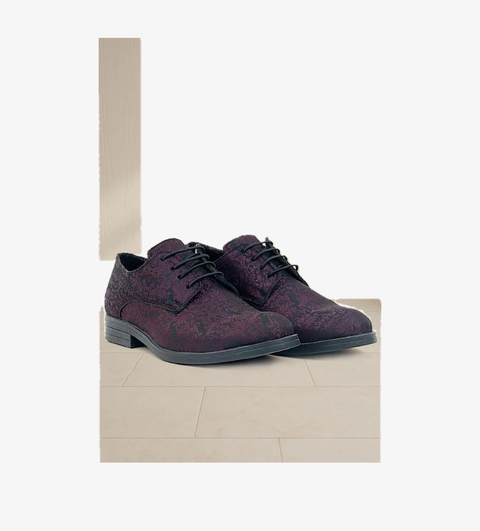 Rakerplus Bordo Bağcıklı Takım Elbise Klasik Çocuk Ayakkabı model görseli