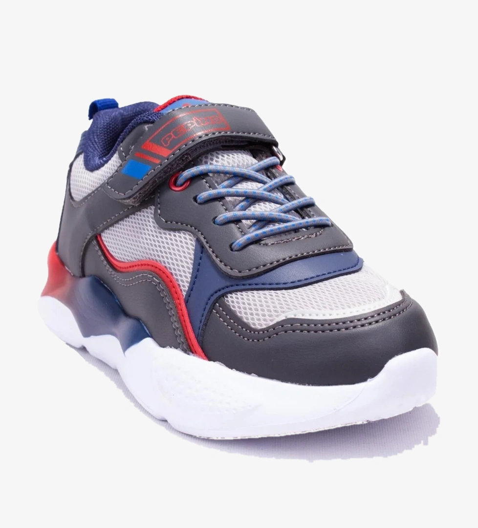 1424 Lacivert Gri Ortopedik Günlük Erkek Çocuk Spor Ayakkabı
