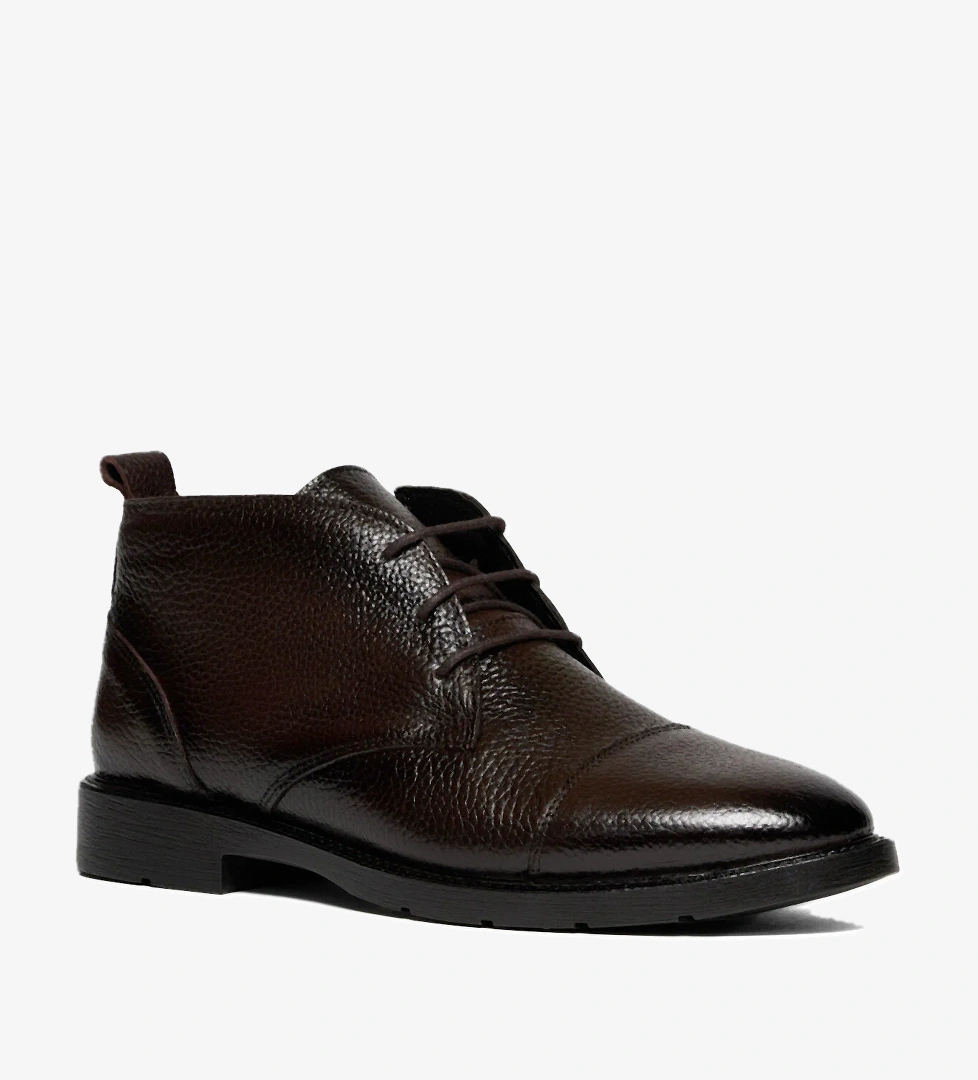 Tonny Black Erkek Rahat Kalıp Hakiki Deri Bağcıklı Ve Fermuarlı Bot model görseli