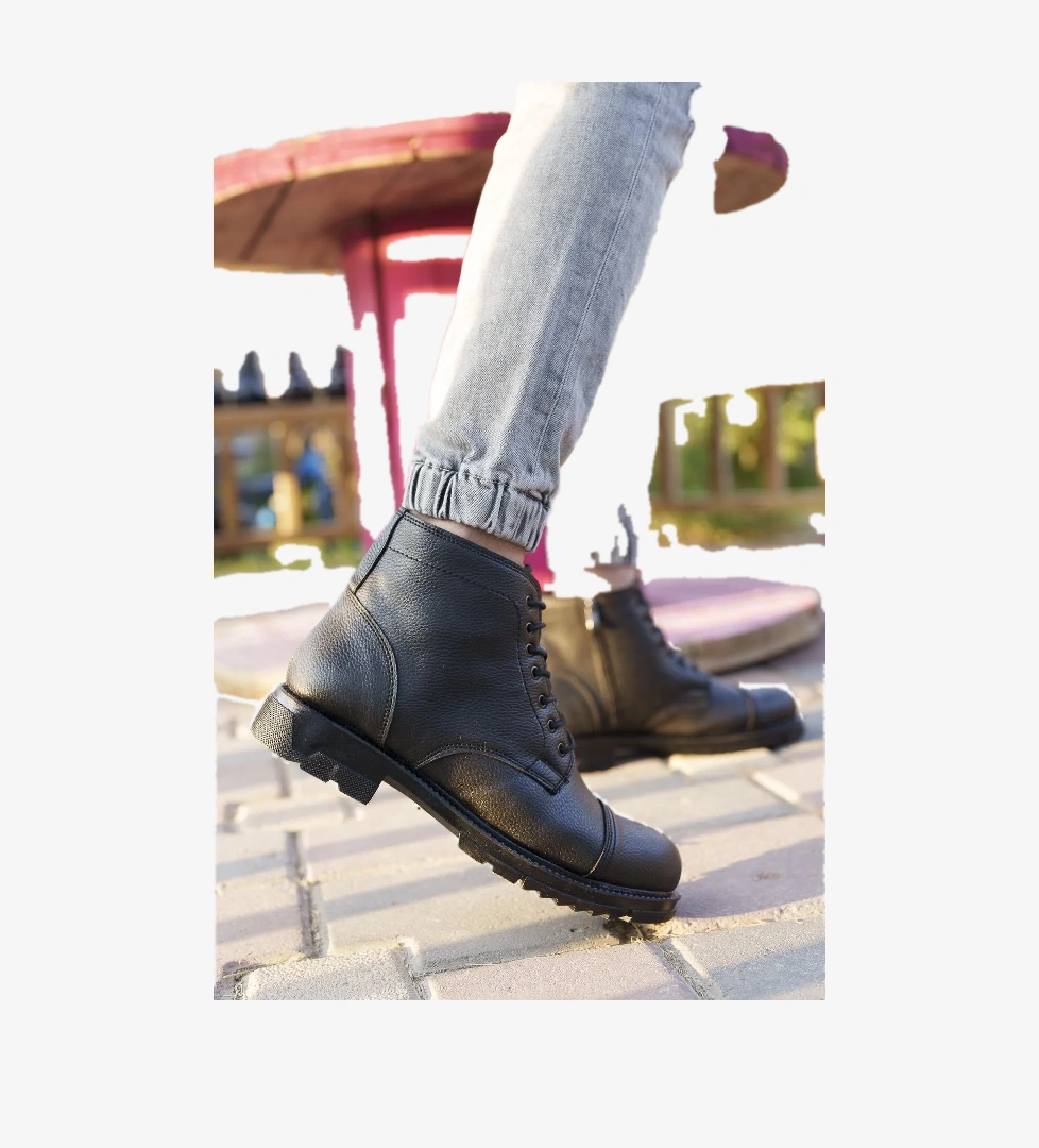 Pabucline PABUCLİNE ERKEK SUNİ DERİ KÜRKLÜ GÜNLÜK BOT (40-44) 22K PLM-X10 M SİYAH FLOTER model görseli