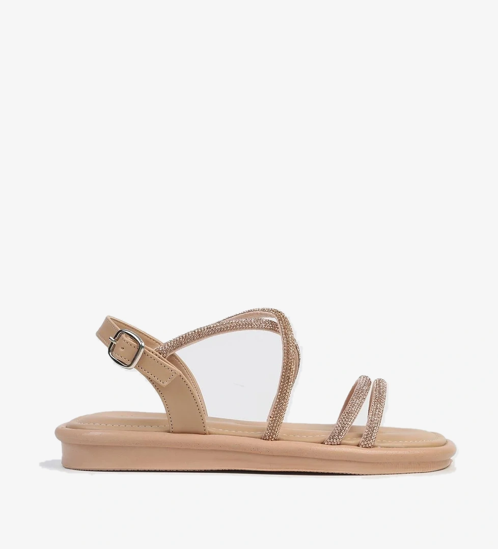 ® |< PC-5103-3891 Bej-Kadın Sandalet