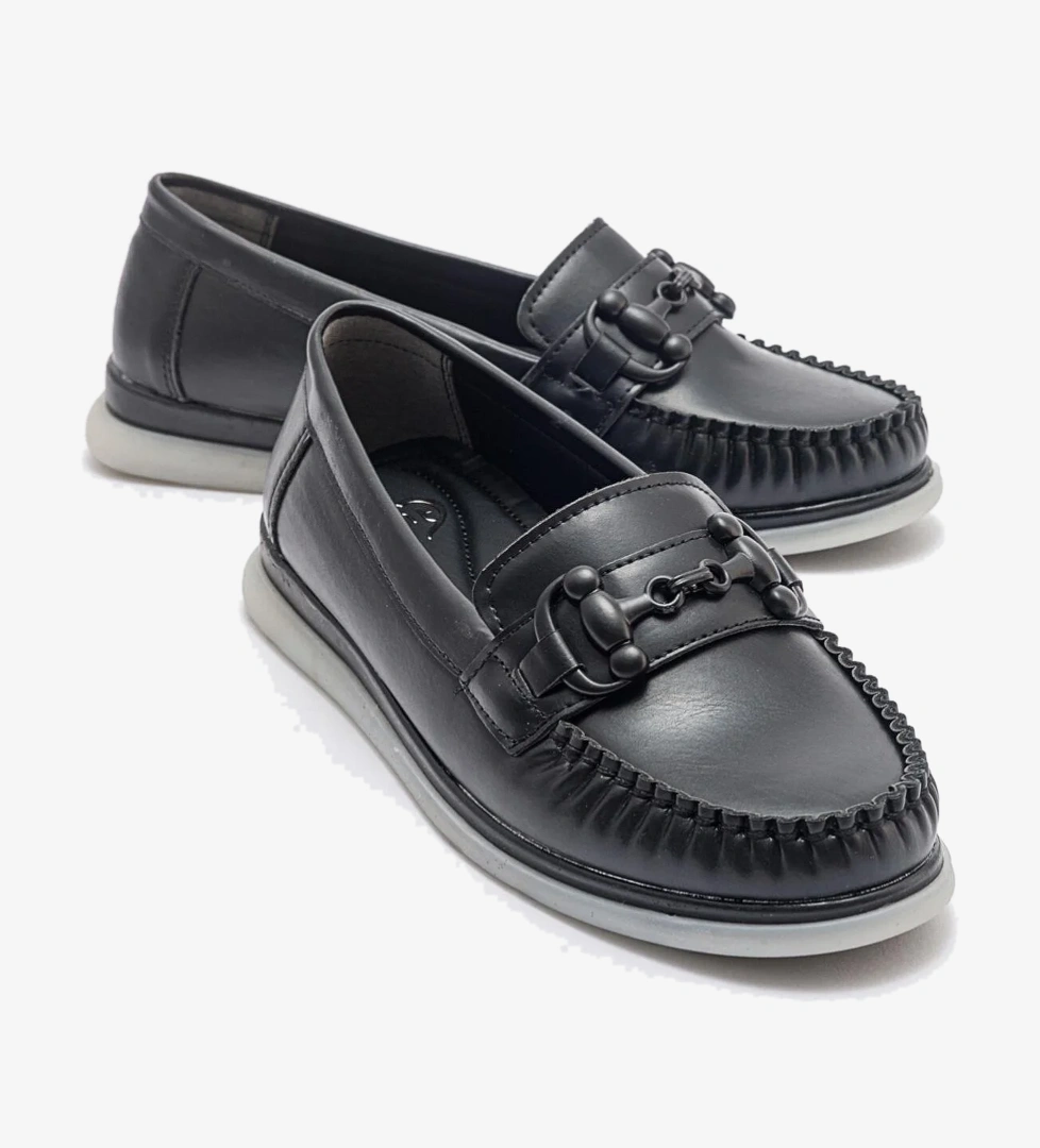 Kaydırmaz Kadın Ayakkabı SİYAH CİLT - Görsel 1