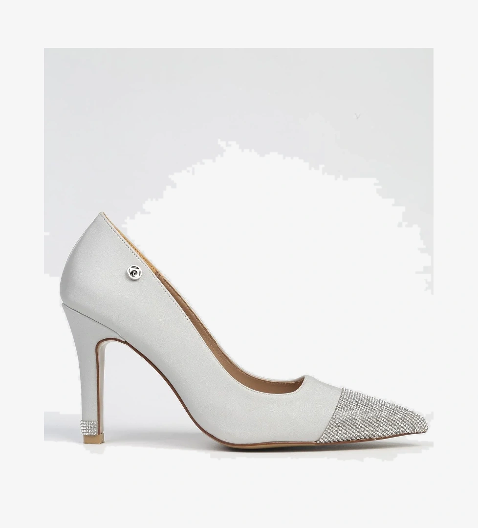 ® | PC-52616 - 3691 Gri-Kadın Topuklu Ayakkabı - Görsel 1