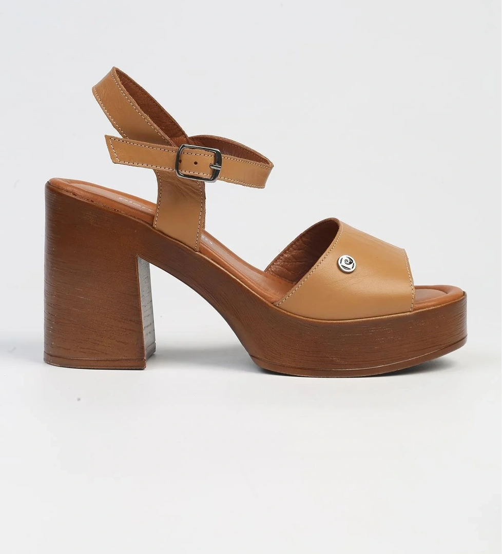 ® | PC-7229 - 3807 Taba-Kadın Dolgu Topuk Ayakkabı