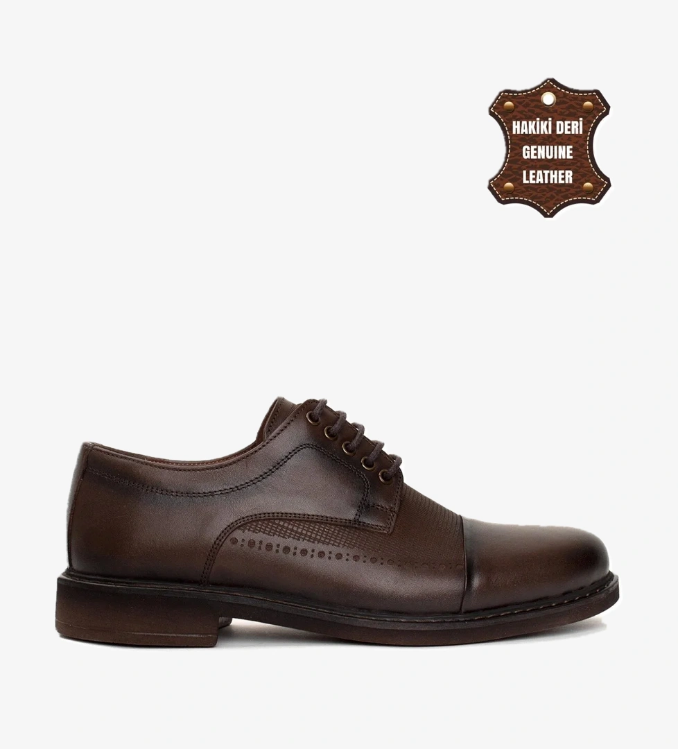 Ayakkabı Fuarı Elit 24YNbl988C Erkek Hakiki Deri Günlük Ayakkabı Kahverengi model görseli
