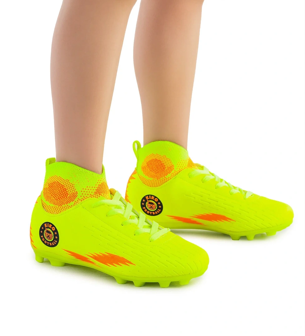 142 FKP Boğazlı Krampon Çim Saha Erkek Çocuk Futbol Ayakkabı Sarı - Turuncu