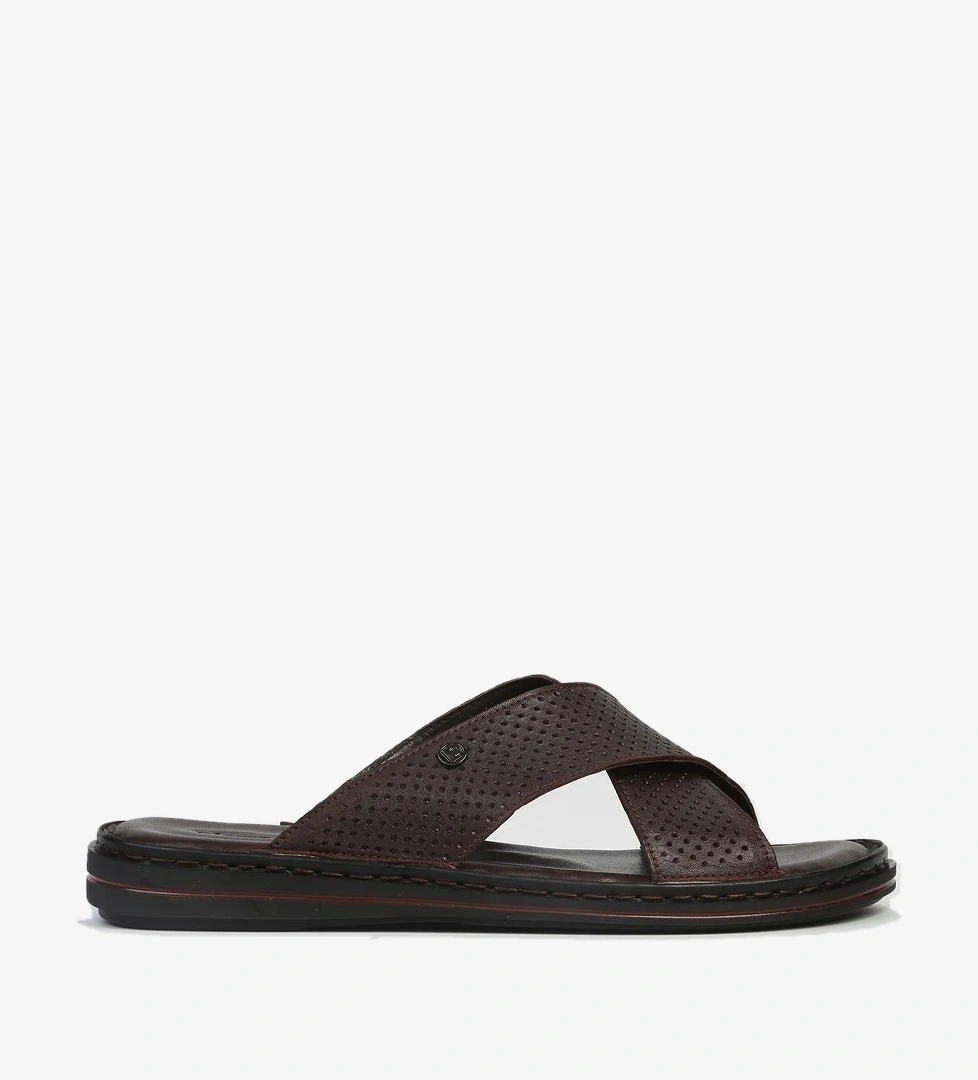 ® | PC-5107-3892 Kahve - Erkek Terlik - Görsel 1