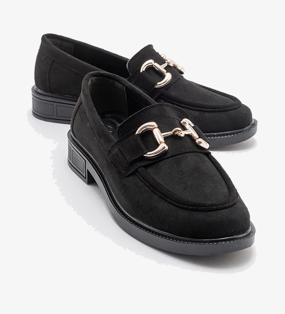 Ccway Kadın Günlük Ayakkabı Si̇yah Süet Ci̇lt model görseli