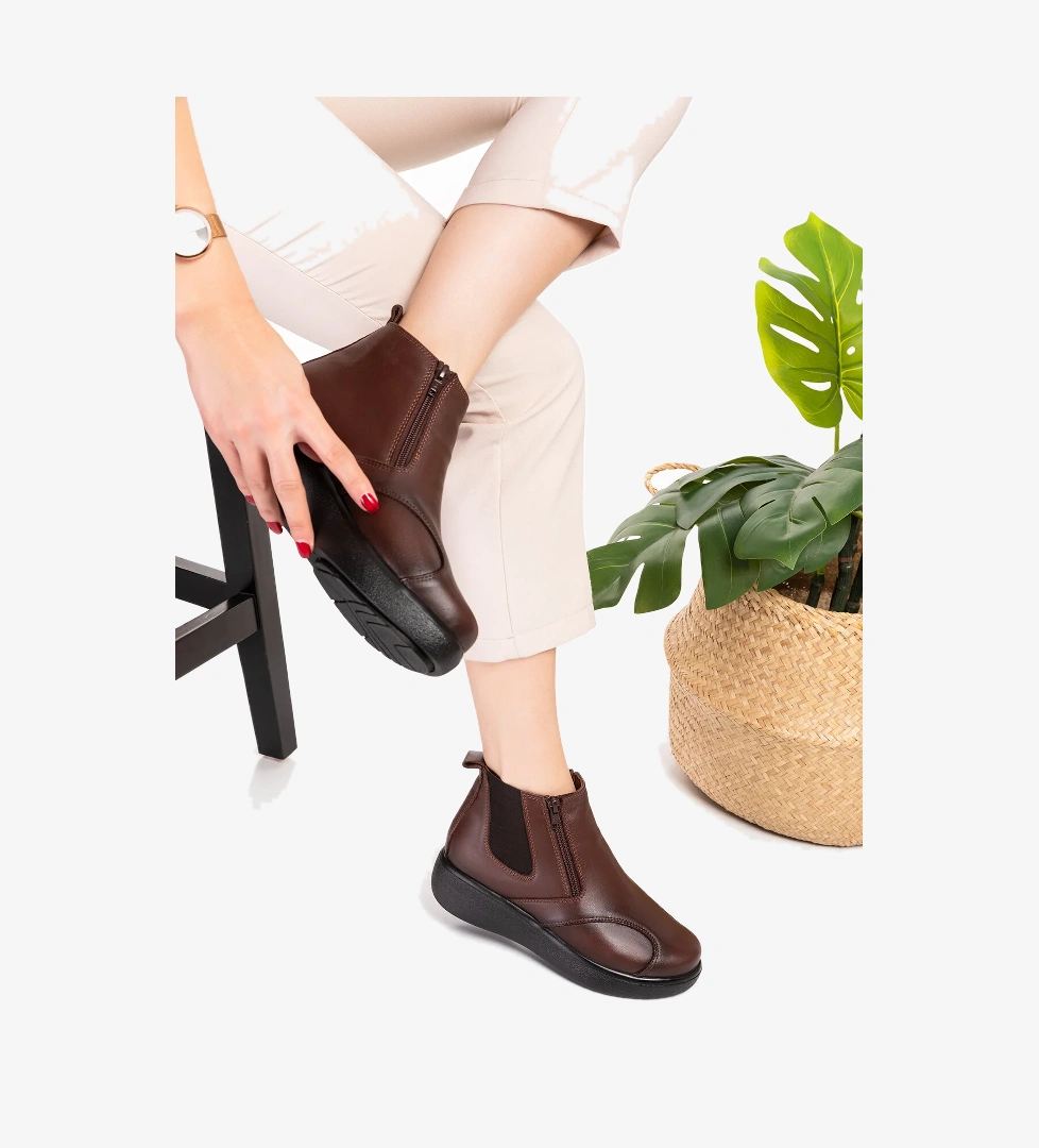 Gondol Hakiki Deri Anatomik Taban Kemik Çıkıntısına Özel Bot elnr.5107