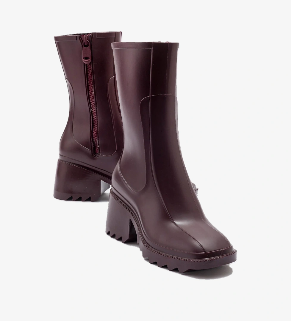 Kadın Uzun Yağmur Çizmesi BORDO