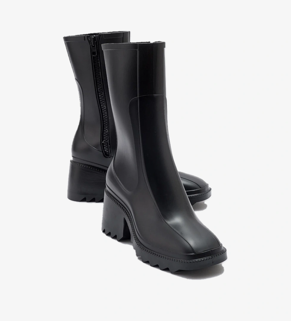 Kadın Fermuarlı Yağmur Botu SİYAH - Görsel 1